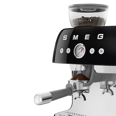 Smeg 50's Style manuel espressomaskine sort