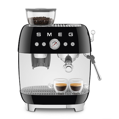 Smeg 50's Style manuel espressomaskine sort
