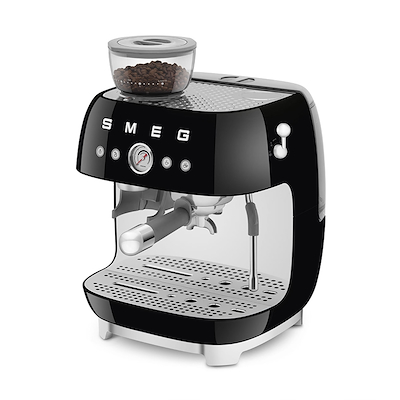 Smeg 50's Style manuel espressomaskine sort