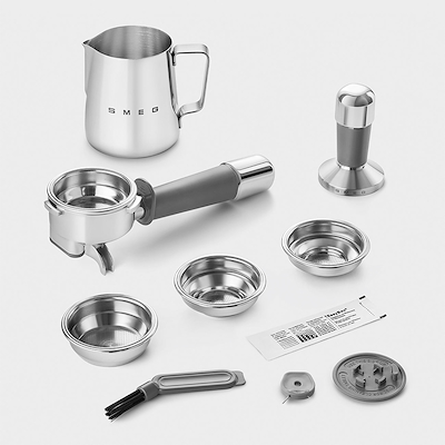 Smeg 50's Style manuel espressomaskine sort
