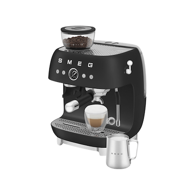 Smeg 50's Style manuel espressomaskine mat sort 1650 watt