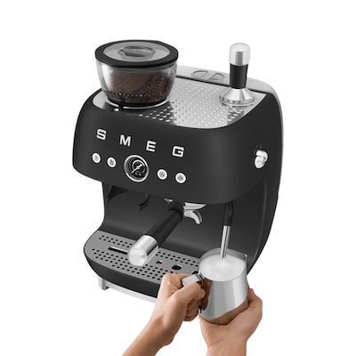 Smeg 50's Style manuel espressomaskine mat sort 1650 watt