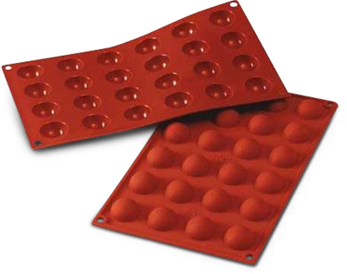 Silikomart halvkugle silikoneform 24 stk