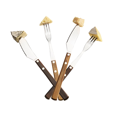 Legnoart Valais serveringsbestik til ost mørkt træ
