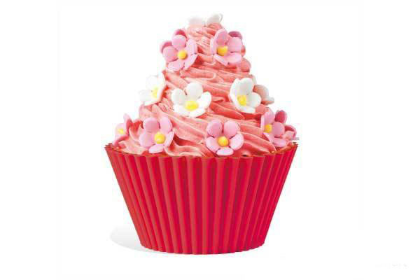 Silikomart muffin silikoneforme rød 6 stk.