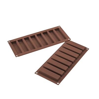 Silikomart snackbar silikoneform brun
