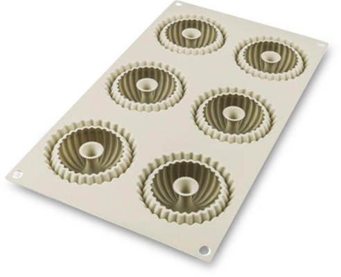 Silikomart Mini Raggio silikoneform 6 stk. creme