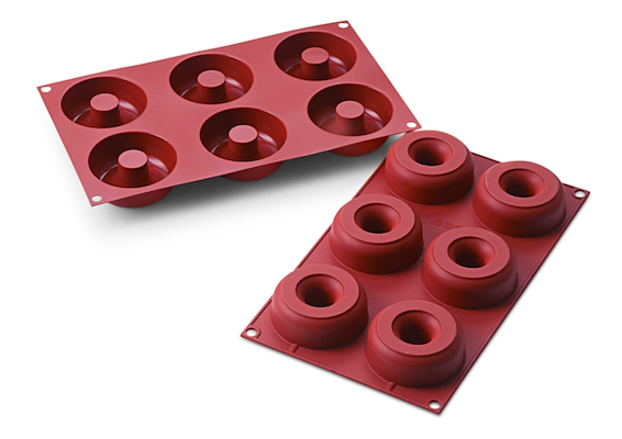 Silikomart donut silikoneform 6 stk