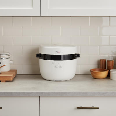 Instant multikorns riskoger & steamer hvid 5 liter 860w