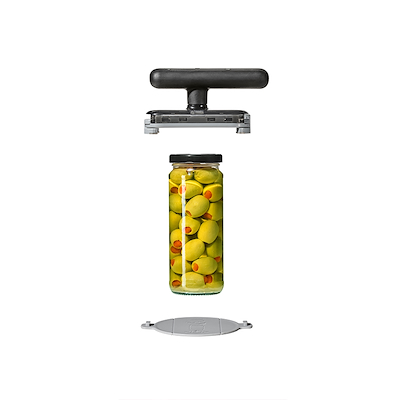 OXO Good Grips lågåbner med underlag