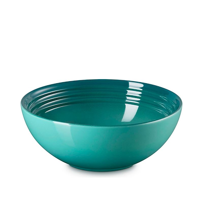 Le Creuset Signature stentøj dyb tallerken Ø 16 cm Bleu Riviera
