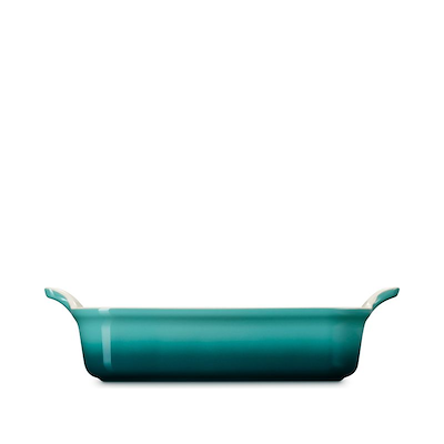 Le Creuset Signature stentøj Heritage rektangulært fad 26 cm Bleu Riviera