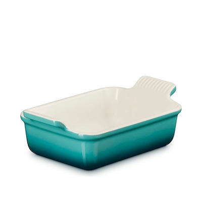 Le Creuset Signature stentøj Heritage rektangulært fad 19 cm Bleu Riviera