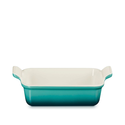 Le Creuset Signature stentøj Heritage rektangulært fad 19 cm Bleu Riviera