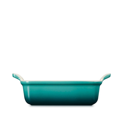 Le Creuset Signature stentøj Heritage rektangulært fad 19 cm Bleu Riviera