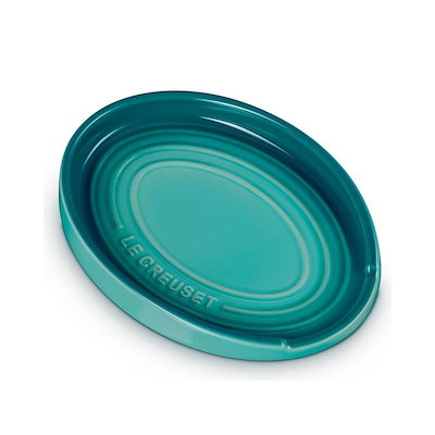 Le Creuset Signature stentøj oval grydeskeholder Bleu Riviera