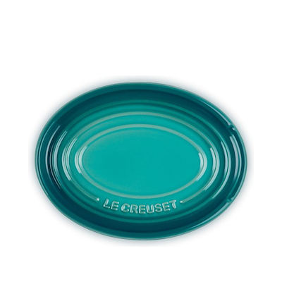 Le Creuset Signature stentøj oval grydeskeholder Bleu Riviera