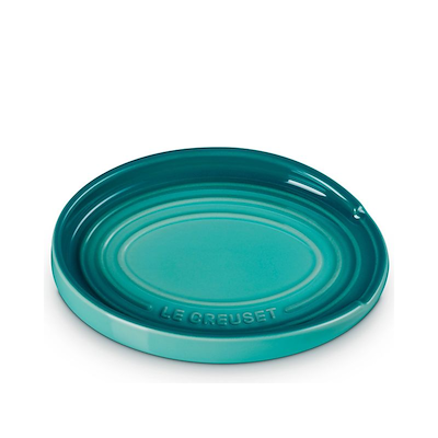 Le Creuset Signature stentøj oval grydeskeholder Bleu Riviera