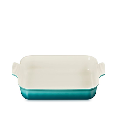 Le Creuset Signature stentøj Heritage rektangulært fad 32 cm Bleu Riviera