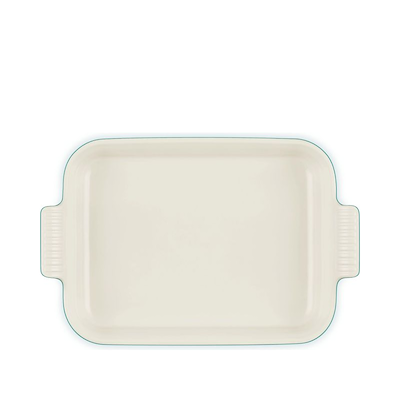 Le Creuset Signature stentøj Heritage rektangulært fad 32 cm Bleu Riviera