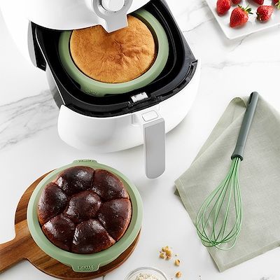 Lékué airfryer-form forest green Ø15 cm