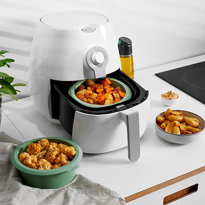 Lékué airfryer form forest green Ø20 cm