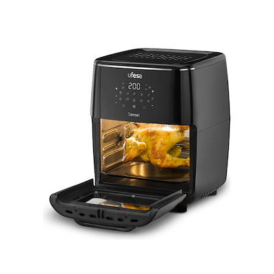 Ufesa Sensei airfryer med rude sort 12 liter