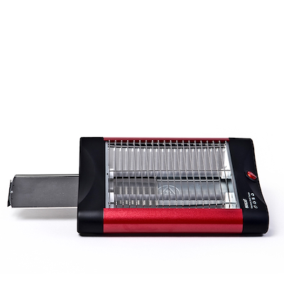 Sogo 4-slice flad brødrister rød/sort 600 watt
