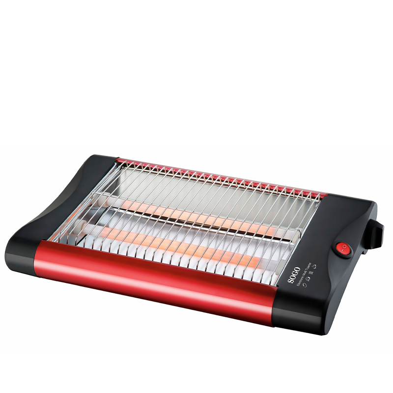 Sogo 4-slice flad brødrister rød/sort 600 watt | Kop & Kande