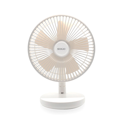 Sogo mini genopladelig bordventilator hvid Ø20,7 cm