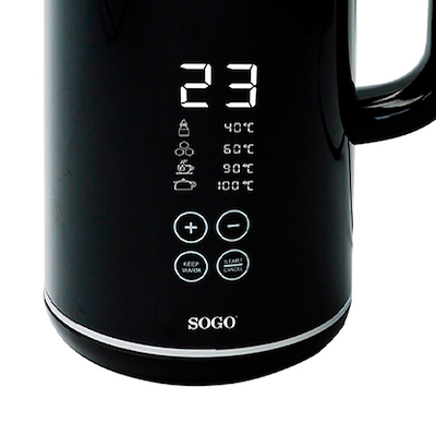 Sogo Digital Elkedel Sort 1,7 Liter