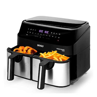 Sogo airfryer double basket 9 liter 1750 watt