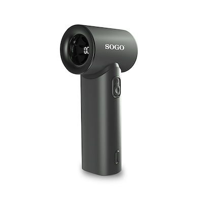Sogo håndholdt ventilator genopladelig sort