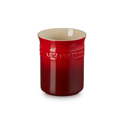 Le Creuset Signature stentøj bestik- og redskabskrukke Cerise