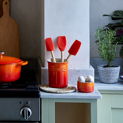 Le Creuset Signature stentøj bestik- og redskabskrukke Volcanic