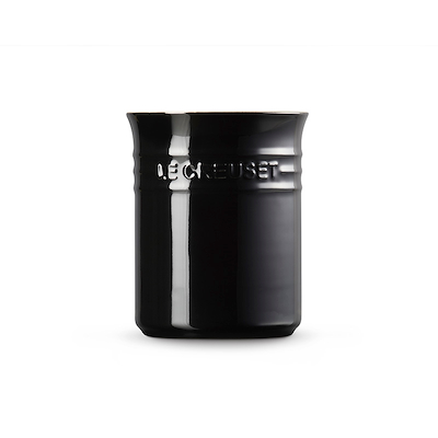 Le Creuset Signature stentøj bestik- og redskabskrukke Black