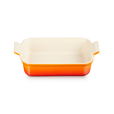 Le Creuset Signature stentøj Heritage rektangulært fad 26cm Volcanic