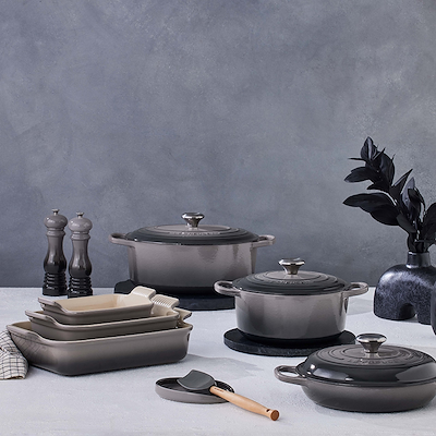 Le Creuset Signature stentøj Heritage rektangulært fad 26cm Flint