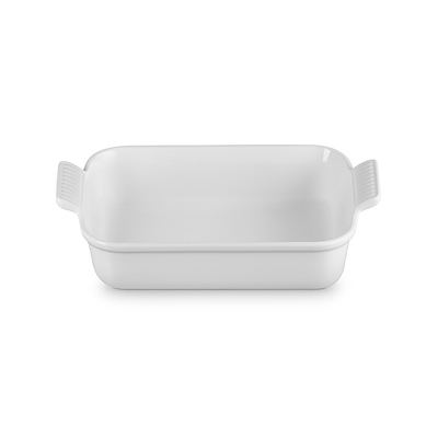 Le Creuset Signature stentøj Heritage rektangulært fad 26cm White