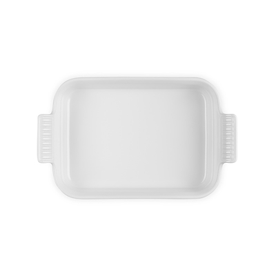Le Creuset Signature stentøj Heritage rektangulært fad 26cm White