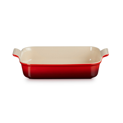 Le Creuset Signature stentøj Heritage rektangulært fad 32cm Cerise