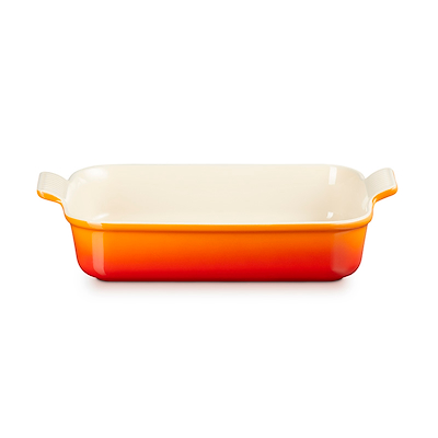 Le Creuset Signature stentøj Heritage rektangulært fad 32cm Volcanic