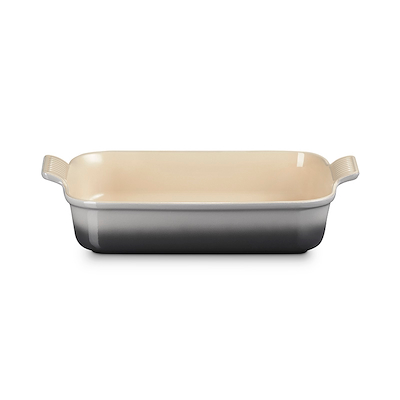 Le Creuset Signature stentøj Heritage rektangulært fad 32cm Flint