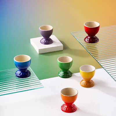 Le Creuset Signature Rainbow æggebæger stentøj 6 stk.