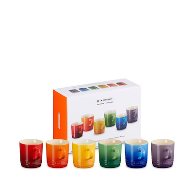 Le Creuset Signature Rainbow kaffekrus stentøj 20 cl 6 stk.