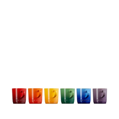 Le Creuset Signature Rainbow kaffekrus stentøj 20 cl 6 stk.