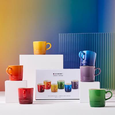 Le Creuset Signature Rainbow kaffekrus stentøj 20 cl 6 stk.