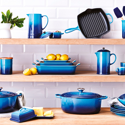 Le Creuset Signature stentøj Heritage rektangulært fad 19cm Azure