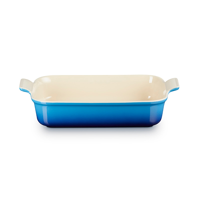 Le Creuset Signature stentøj Heritage rektangulært fad 32cm Azure