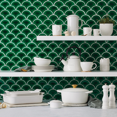 Le Creuset Signature stentøj Heritage rektangulært fad 32cm White